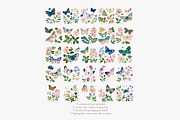watercolor butterfly wildflower set, a Decorative Illustration by Patishop Art (Thumbnail 6 of 6)