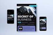 Black Modern Business Flyer Set, a Flyer Template by graphicook (Thumbnail 1 of 3)