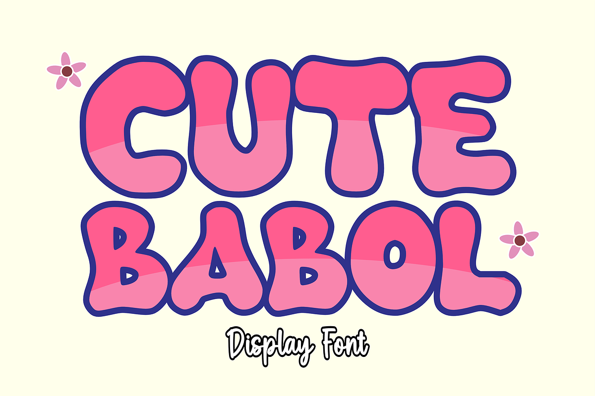 Cute Babol - Kids Font Types, a Font by KiddoGlyphs Studio (Photo 1 of 3)