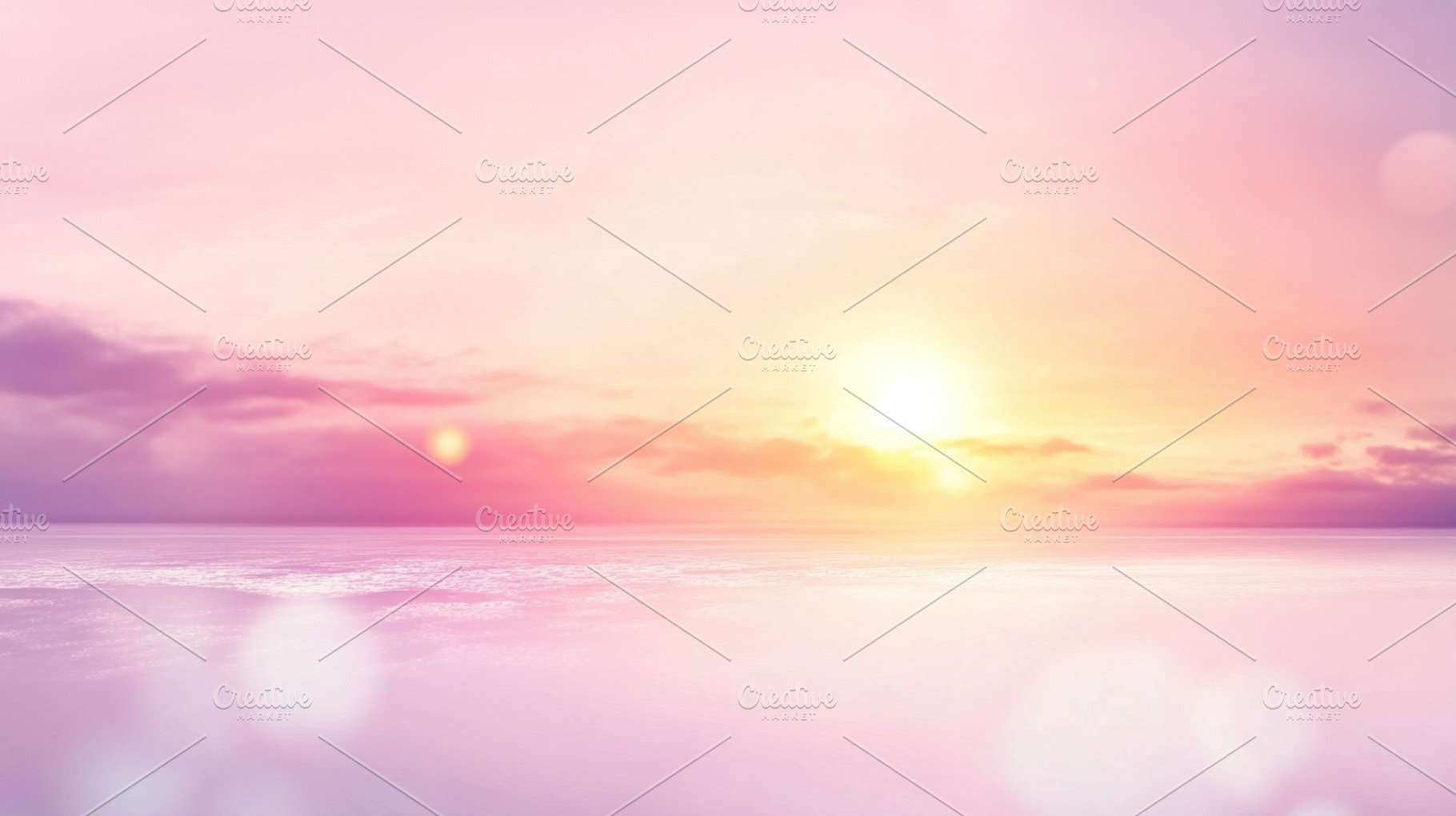 Serene sunset view over calm ocean, a Photo by Beautiful things