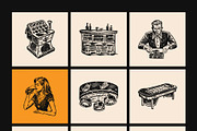 Vintage Casino Vector Illustration, a Person Illustration by Creative Stall (Thumbnail 7 of 9)