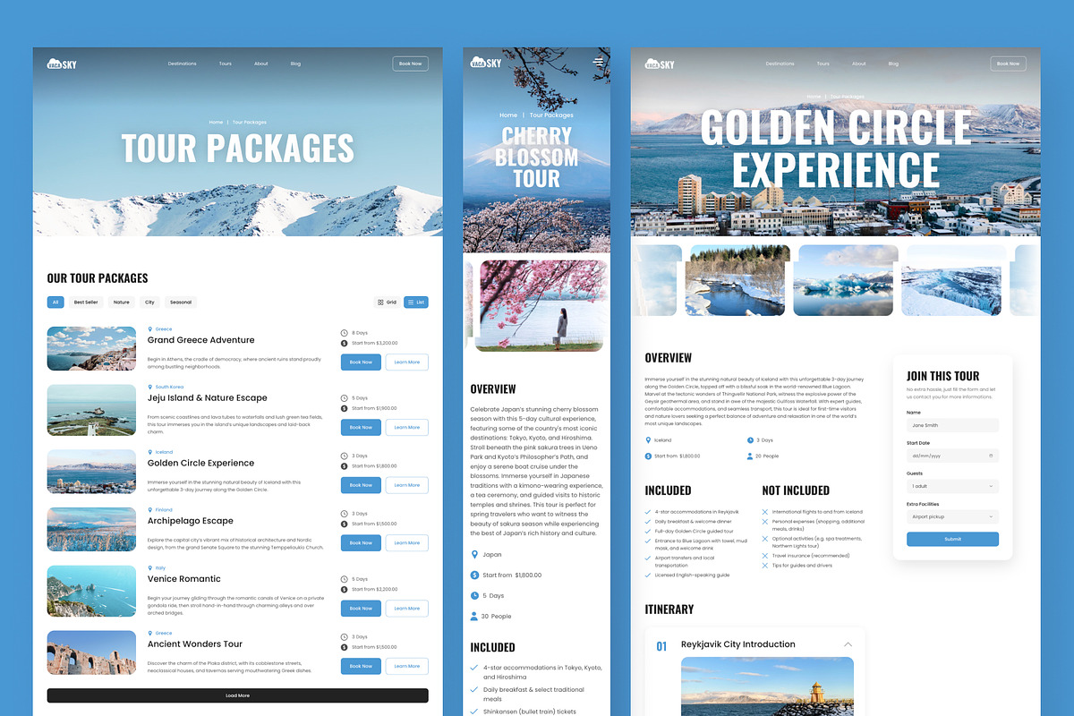 Vacasky Tour & Travel Agency Framer, a Websites & App Template by peterdraw (Photo 4 of 5)