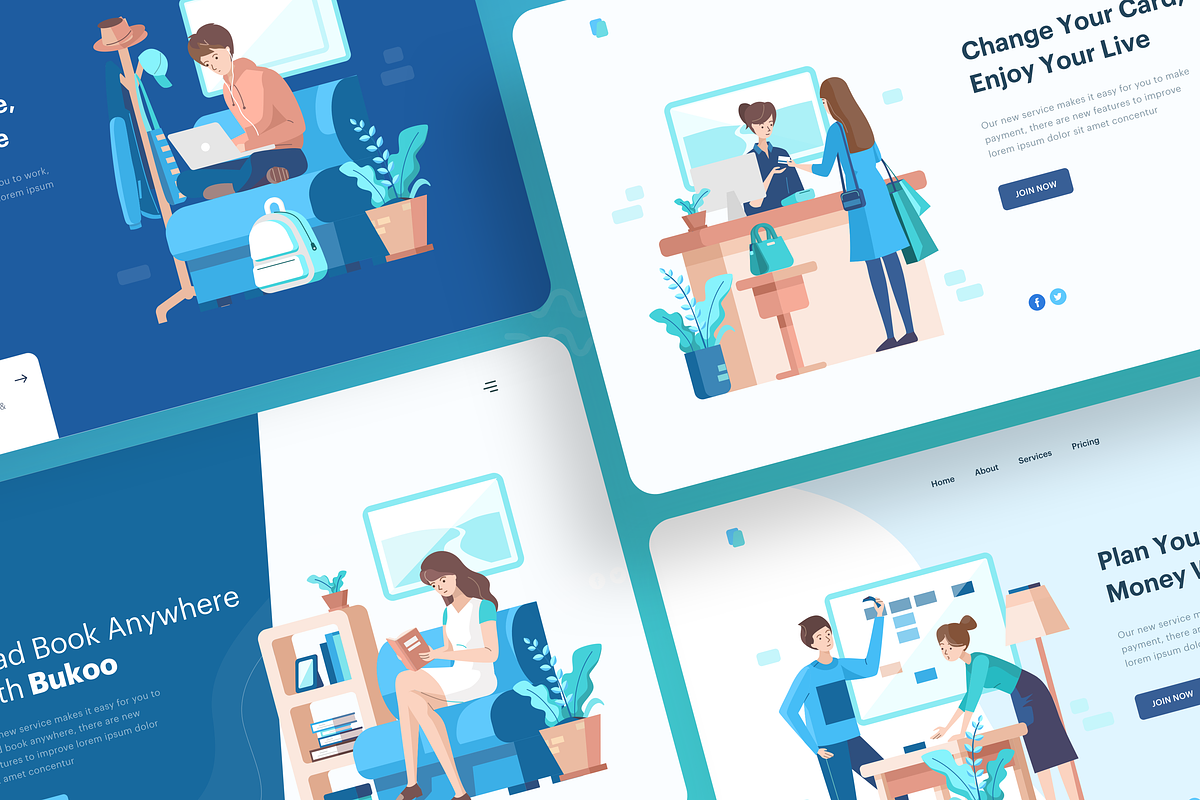 Larissa : Work Illustration Kit, a Templates & Theme by Designspace (Photo 6 of 7)