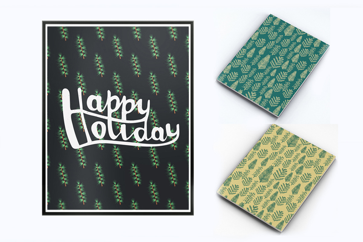Hand-Drawn Spruce Seamless Patterns, a Pattern Graphic by IRSYART (Photo 6 of 9)