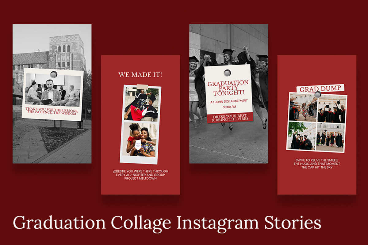 Graduation Collage Style Instagram, a Social Media Template by Attype