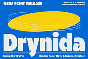 Drynida - 90’s Pop Headline font, a Font by Roams Type (Thumbnail 1 of 10)