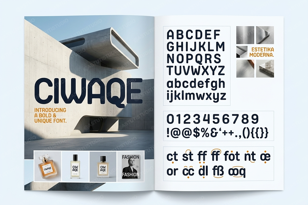 Ciwaqe - Elegant Serif Typeface, a Serif Font by Astuti Studio (Photo 7 of 25)