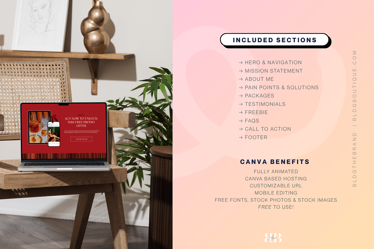 Bold Red Canva Coaching Website, a Landing Page Template by BLDGtheBoutique (Photo 4 of 9)