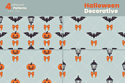 Halloween Decorative background set, a Background Graphic by moja doodle (Thumbnail 2 of 3)