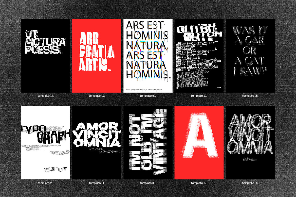 Distorted Text Effect Templates, a Background Graphic by Inartflow (Photo 12 of 23)