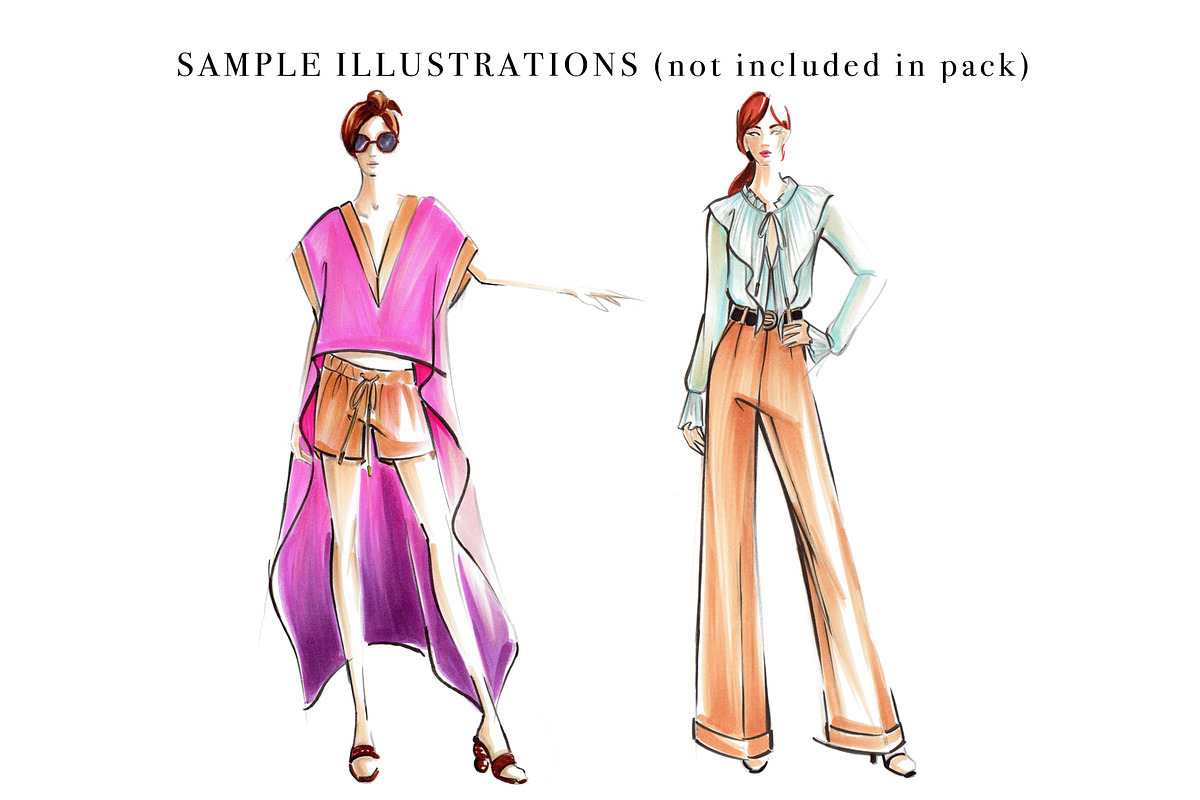Sale- Female Fashion Croquis Bundle, an Illustration by Art by Lin (Photo 5 of 7)