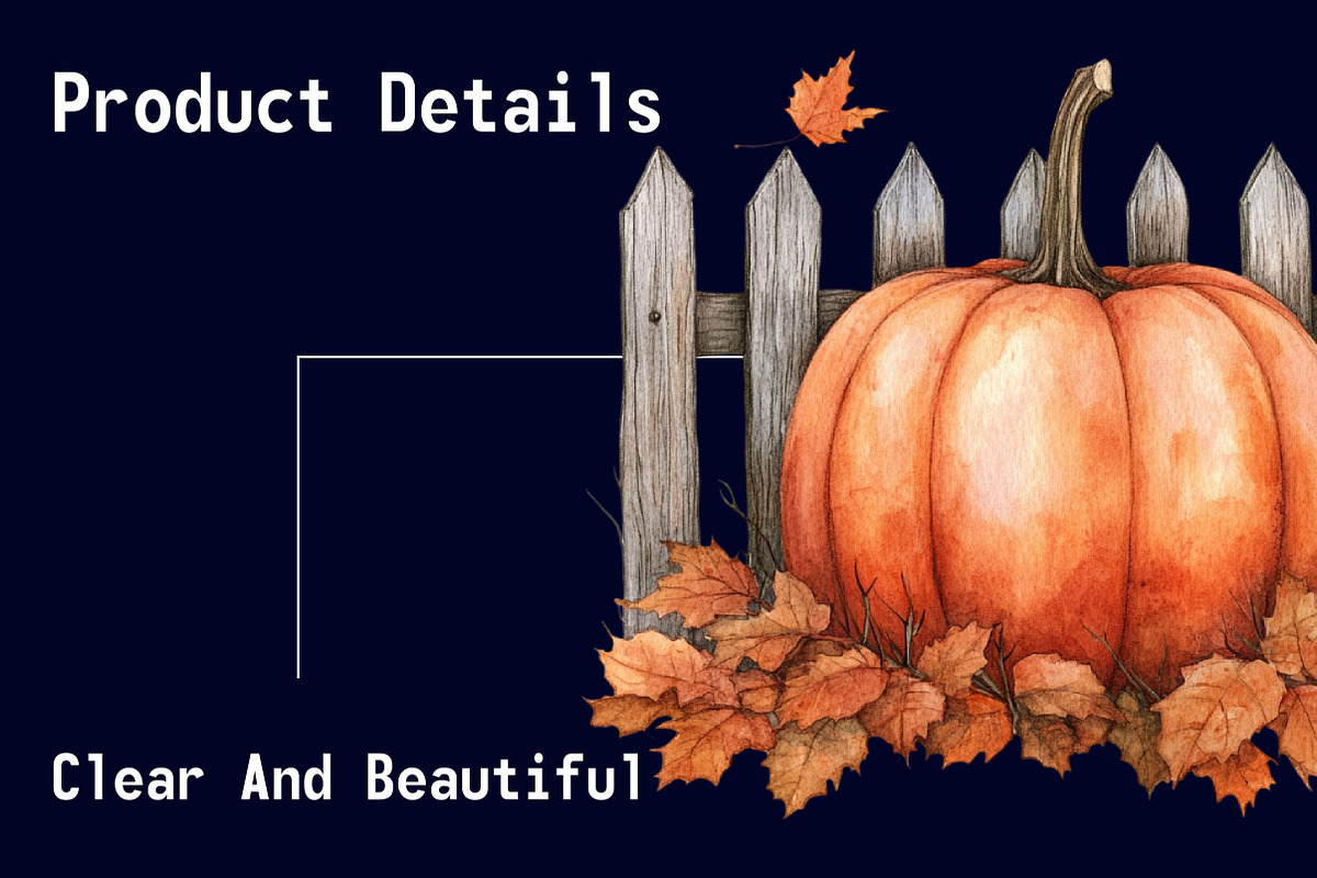 Fall Pumpkin Fence Clipart, an Illustration by CitraGraphics (Photo 5 of 6)