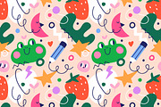 Doodle shapes, kids seamless pattern, a Pattern Graphic by Good Studio (Thumbnail 2 of 6)