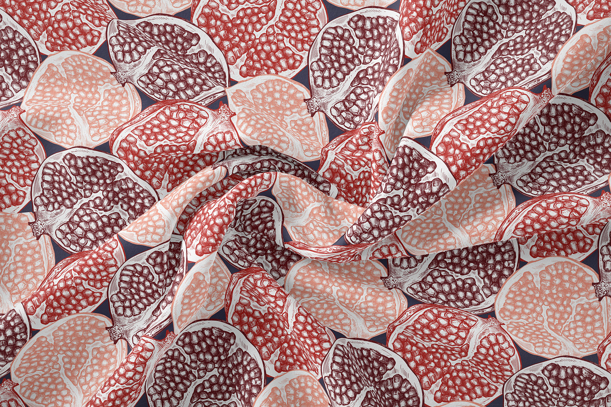 Pomegranate Fruit Vector Set, a Food Illustration by Molly art (Photo 7 of 8)