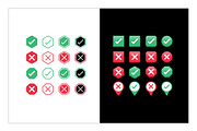 160 Check Mark & Cross Mark Symbols, an Object Graphic by WORAKAMON Design Studio (Thumbnail 5 of 5)