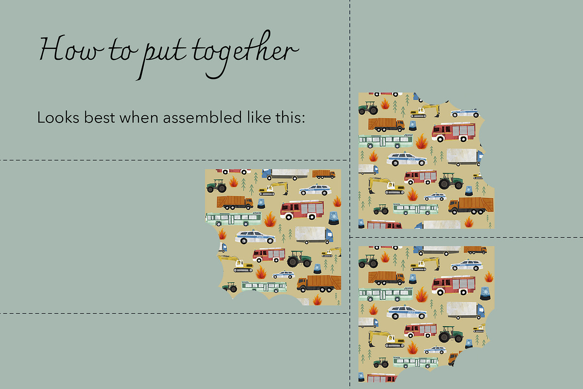 Vehicle Pattern, a Pattern Graphic by koberstein (Photo 3 of 3)