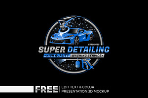 Car Detailing Logo, Car Wash Logo