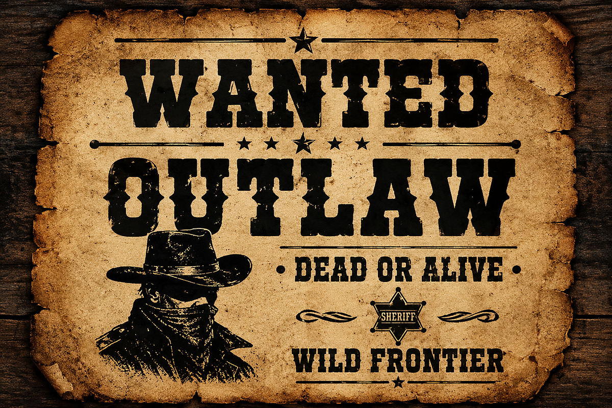 Frontier Outlaw, a Slab Serif Font by Wow Magic (Photo 5 of 5)