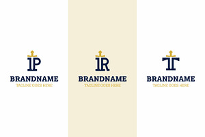 Letter P R T Sword Luxury Logo Set, a Branding & Logo Template by Pray Art Design Studio