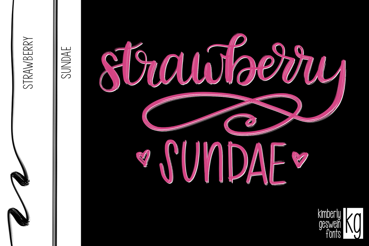 Ice Cream Shoppe Brush Lettering Set, a Brush Add-On by Kimberly Geswein Fonts (Photo 7 of 7)