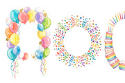 Watercolor Borders Clipart Set, an Object Graphic by RAHMAT (Thumbnail 10 of 15)