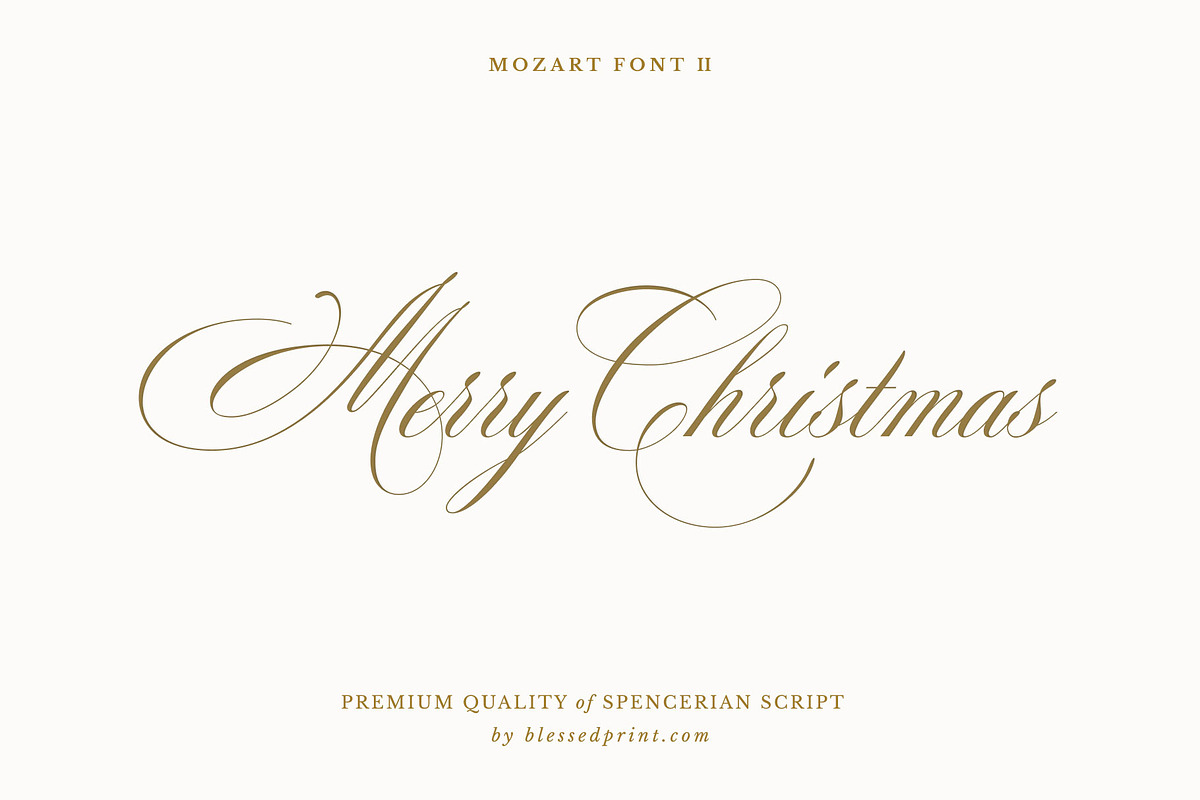 Mozart II - Basic Version, a Script Font by Blessed Print (Photo 5 of 17)