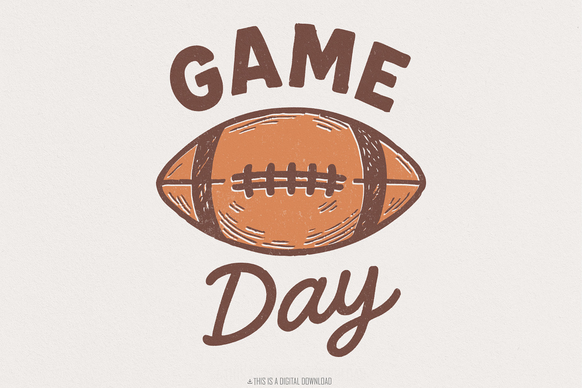 Game Day PNG, Football Digital, an Illustration by SharpMarketplace (Photo 1 of 9)