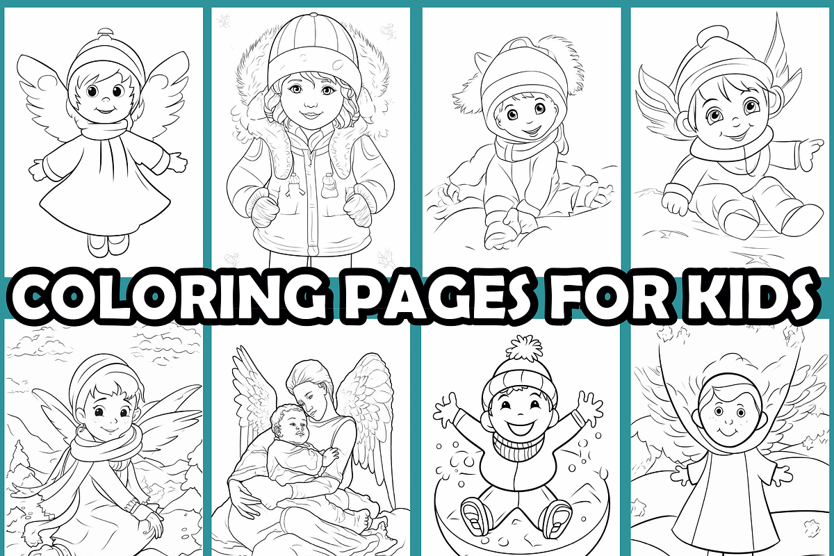 Kids Snowball Fight Party Coloring, an Animal Illustration by martinblan (Photo 3 of 4)