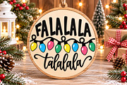 Christmas Falalala SVG Laser Cut, a Seasonal Illustration by Canvas Craft (Thumbnail 5 of 6)