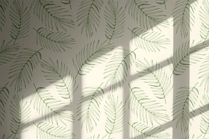 Subtle Green Palm Leaves