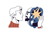 Psychotherapy, psychology concept, a Healthcare Illustration by PaperTrident (Thumbnail 4 of 10)