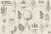 Spring flowers line art + Procreate, a Decorative Illustration by Skliarova (Thumbnail 4 of 4)