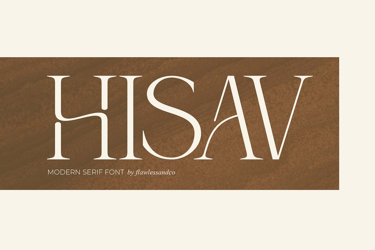 Hisav, a Serif Font by Flawless And Co (Photo 1 of 3)
