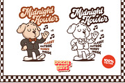 Retro Puppy Mascot Bundle, an Animal Illustration by Tekuni (Thumbnail 8 of 12)