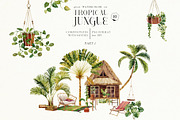 Tropical jungle - watercolor set, a Decorative Illustration by Pamyatka Shop (Thumbnail 4 of 27)