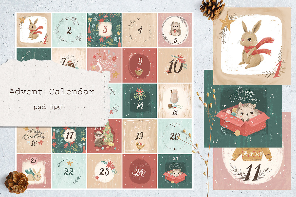 Advent Calendar, an Animal Illustration by Lesya Skripak (Photo 1 of 3)