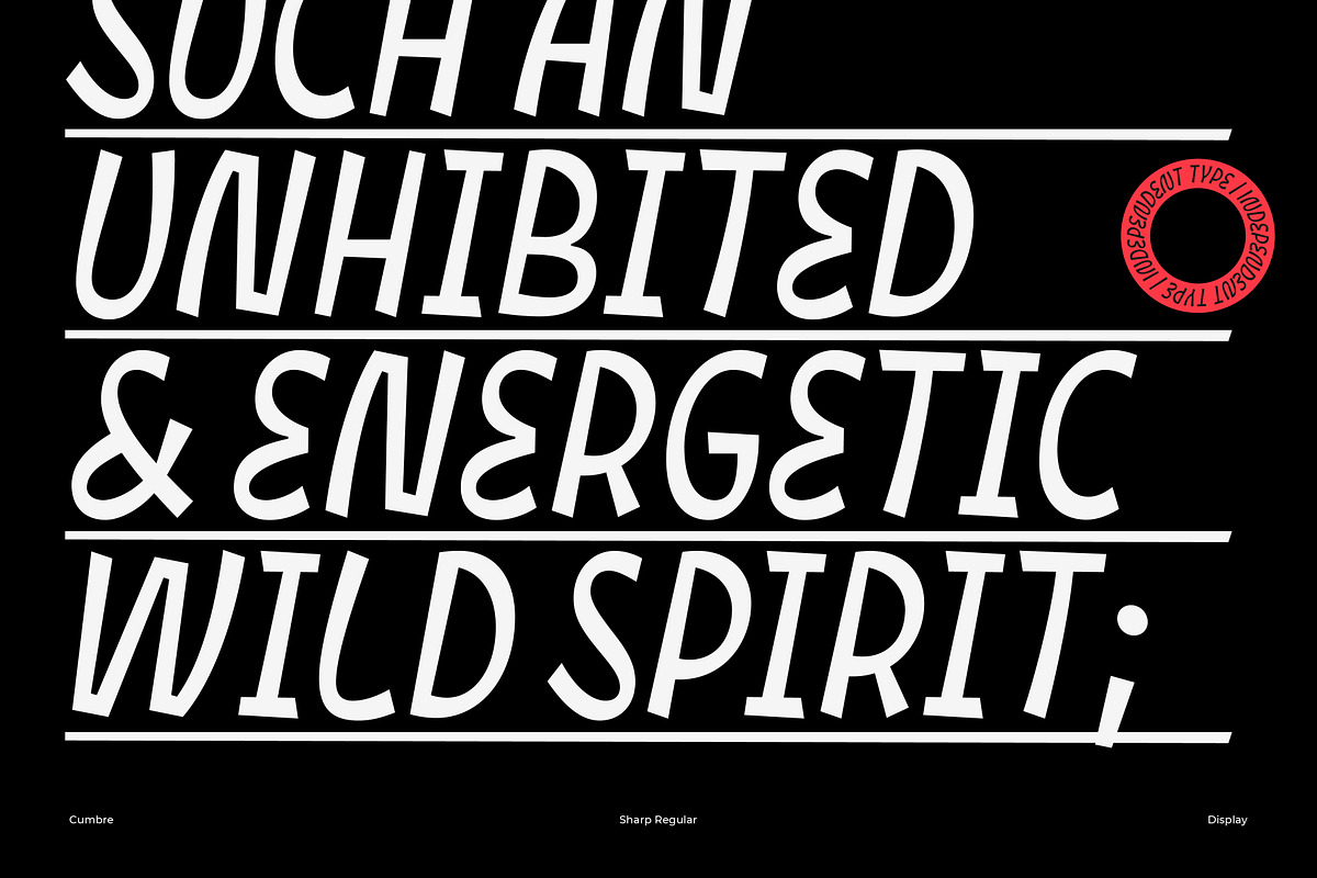 Cumbre | Slanted Wavy Display Font, a Sans Serif Font by Antipixel Type Studio (Photo 6 of 16)