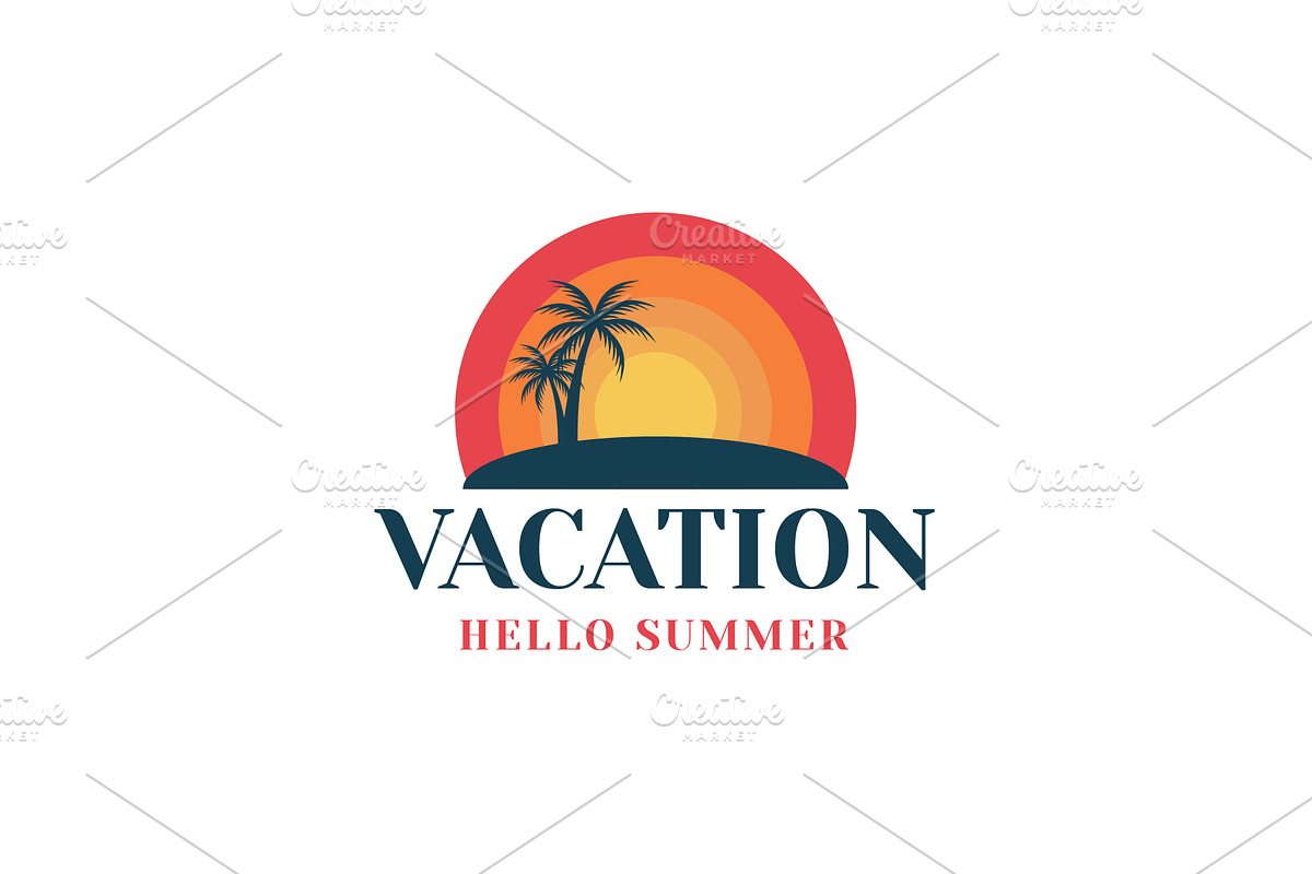 Summer Vacation Beach Logo Bundle, a Branding & Logo Template by Dyn Studio (Photo 2 of 6)