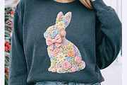 Faux Yarn Easter Bunny Png, an Illustration by Watercolor design (Thumbnail 6 of 6)