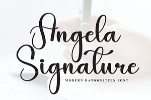 Angela Signature Script Font