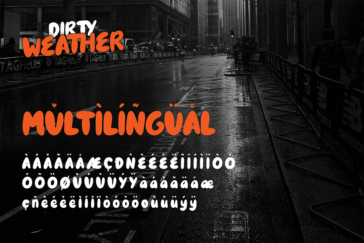 Dirty Weather Bubble Display, a Font by Haps Space (Photo 11 of 11)