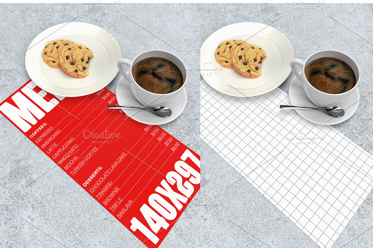 Posters and Menu Mockup, a Mockup by Quirko (Photo 4 of 6)