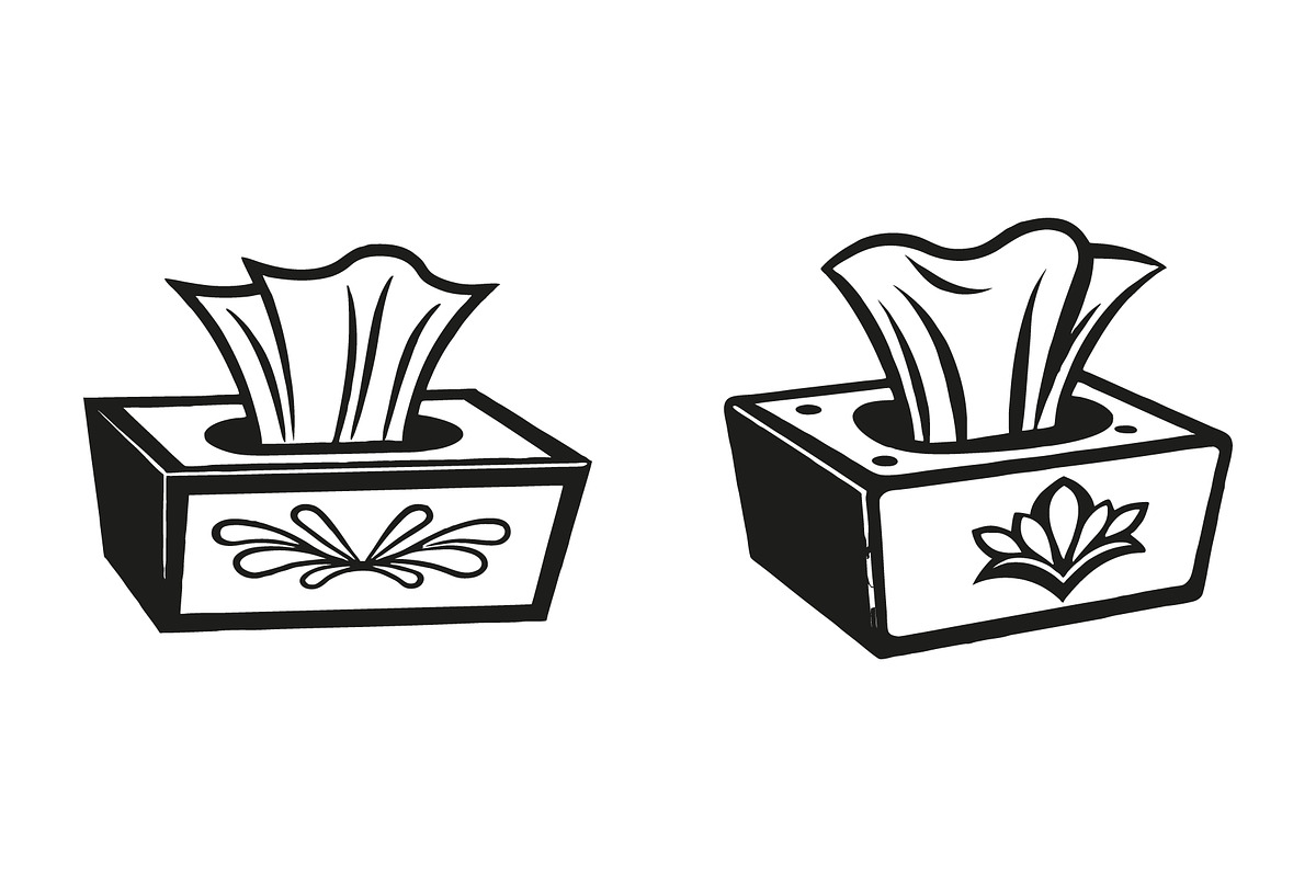 Two stylized boxes of tissues vector, an Object Graphic by Billah Hub