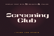 Screening Club Display, a Sans Serif Font by PiiNK iiNK STUDiO (Thumbnail 1 of 12)