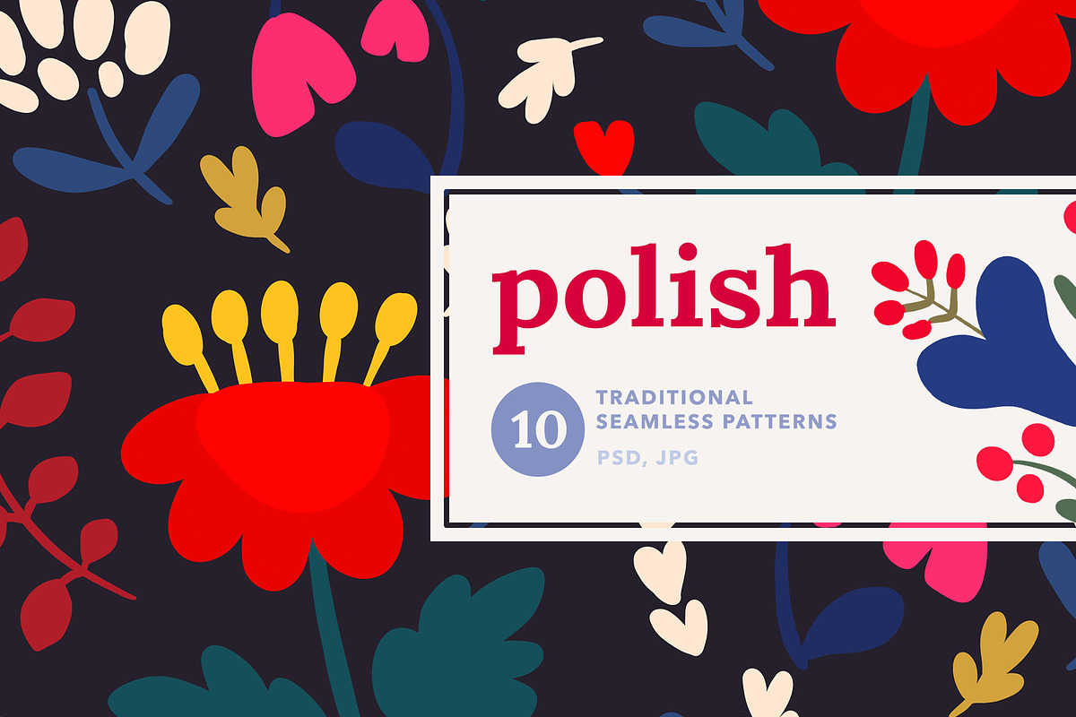 Polish Traditional Seamless Patterns, a Pattern Graphic by likorbut