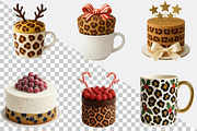 Christmas Leopard Mug  Clipart Bundl, an Illustration by SVGArt (Thumbnail 3 of 8)