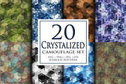 Crystalized hexagonal camouflage, a Pattern Graphic by ArchonDigitalShop (Thumbnail 1 of 6)