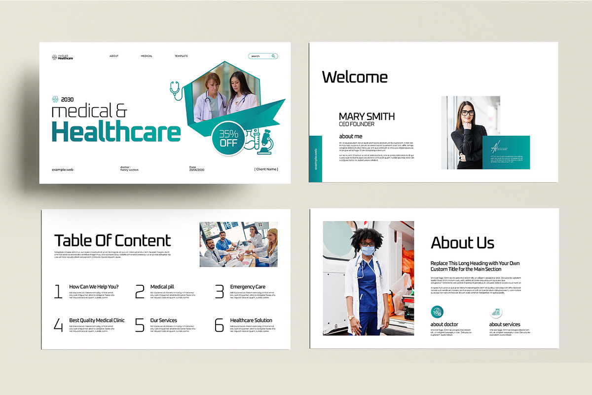 Medical and Healthcare Presentation, a Presentation Template by MightyDesign (Photo 2 of 8)
