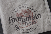 Four Potato Farm Font, a Font by Alphabet Agency (Thumbnail 1 of 4)