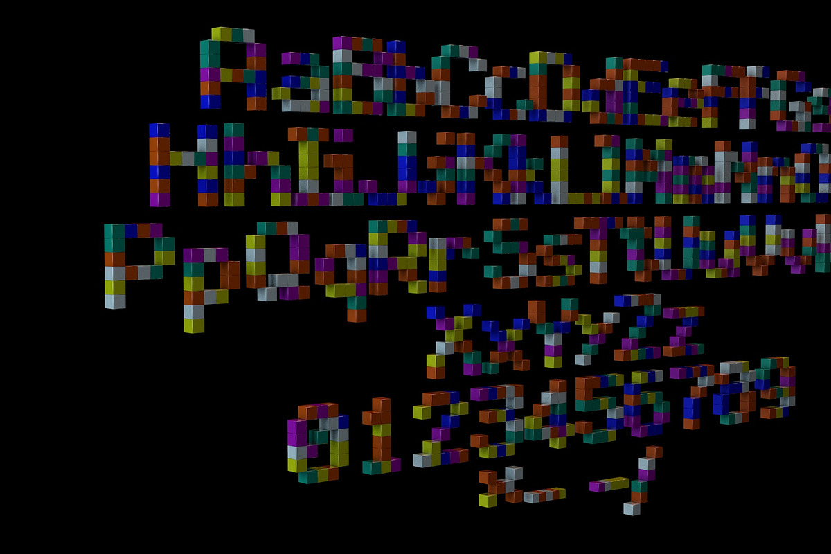 MS Pixelated Font for 3D Apps preview 2
